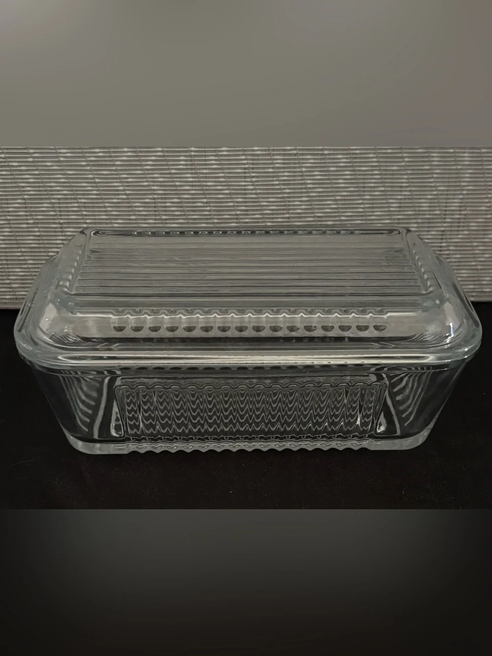 Vintage Pasabahce Ribbed Glass Butter Dish w/Lid or Versatile Food Storage - MCM
